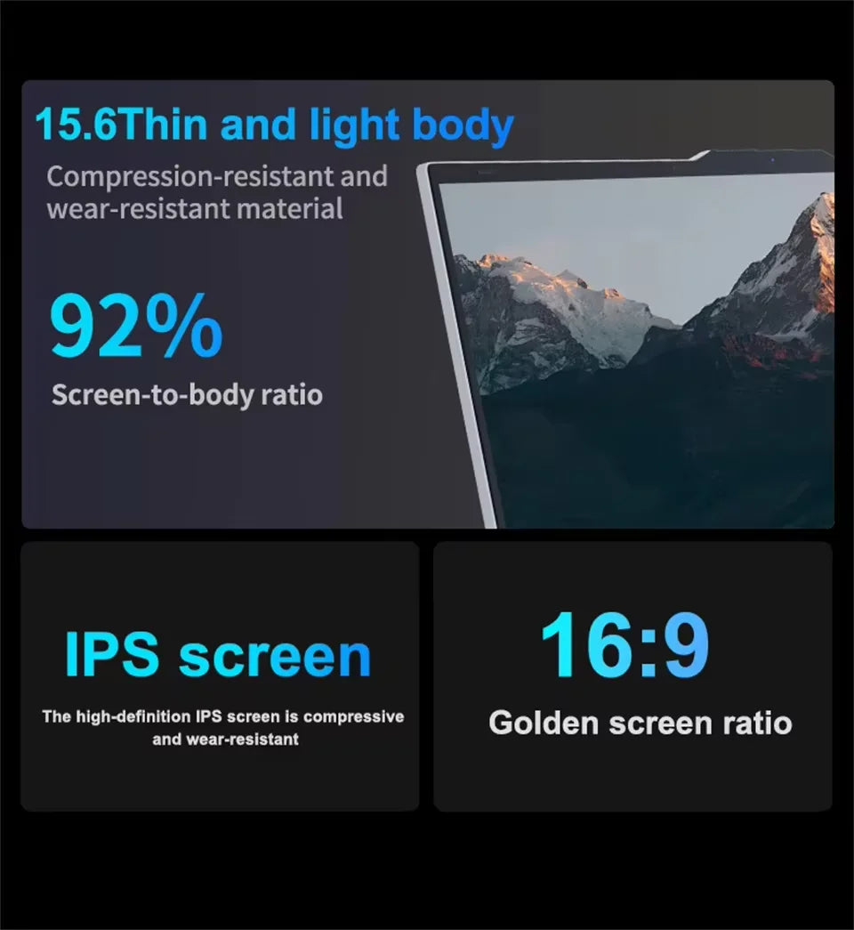 15.6" Laptop Intel Core i7 | Windows 11 | Fingerprint | IPS FHD