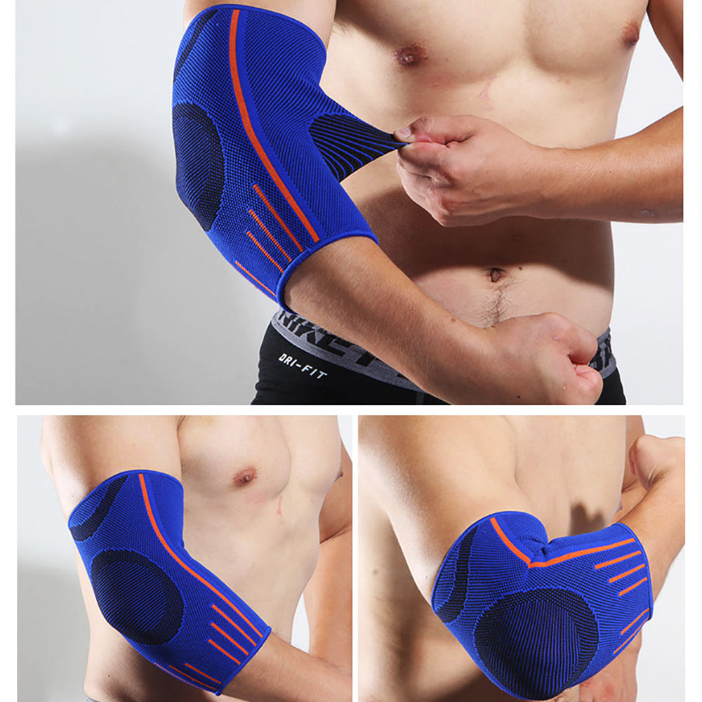 Elbow Compression Sleeve & Support Brace | Nylon/Spandex | Sports, Tennis, Golf & Gym | S-XL