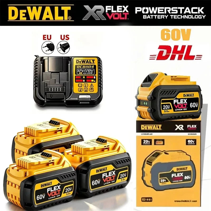 DEWALT-Compatible XR/FLEXVOLT Batteries & Chargers | 20V/60V | 2Ah-9Ah