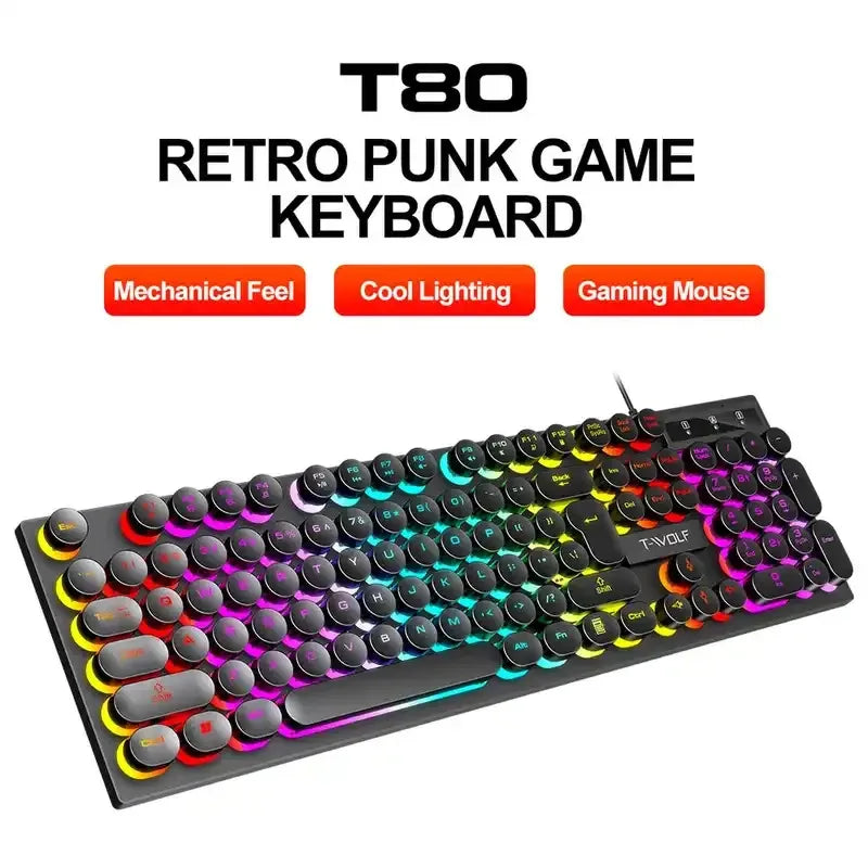 Teclado Mecánico Gaming 104 Teclas | USB | RGB Multicolor | Switch Negro | PC/Laptop | Full-Size RGB Mechanical Gaming Keyboard 104 Keys USB Black Switch PC Laptop