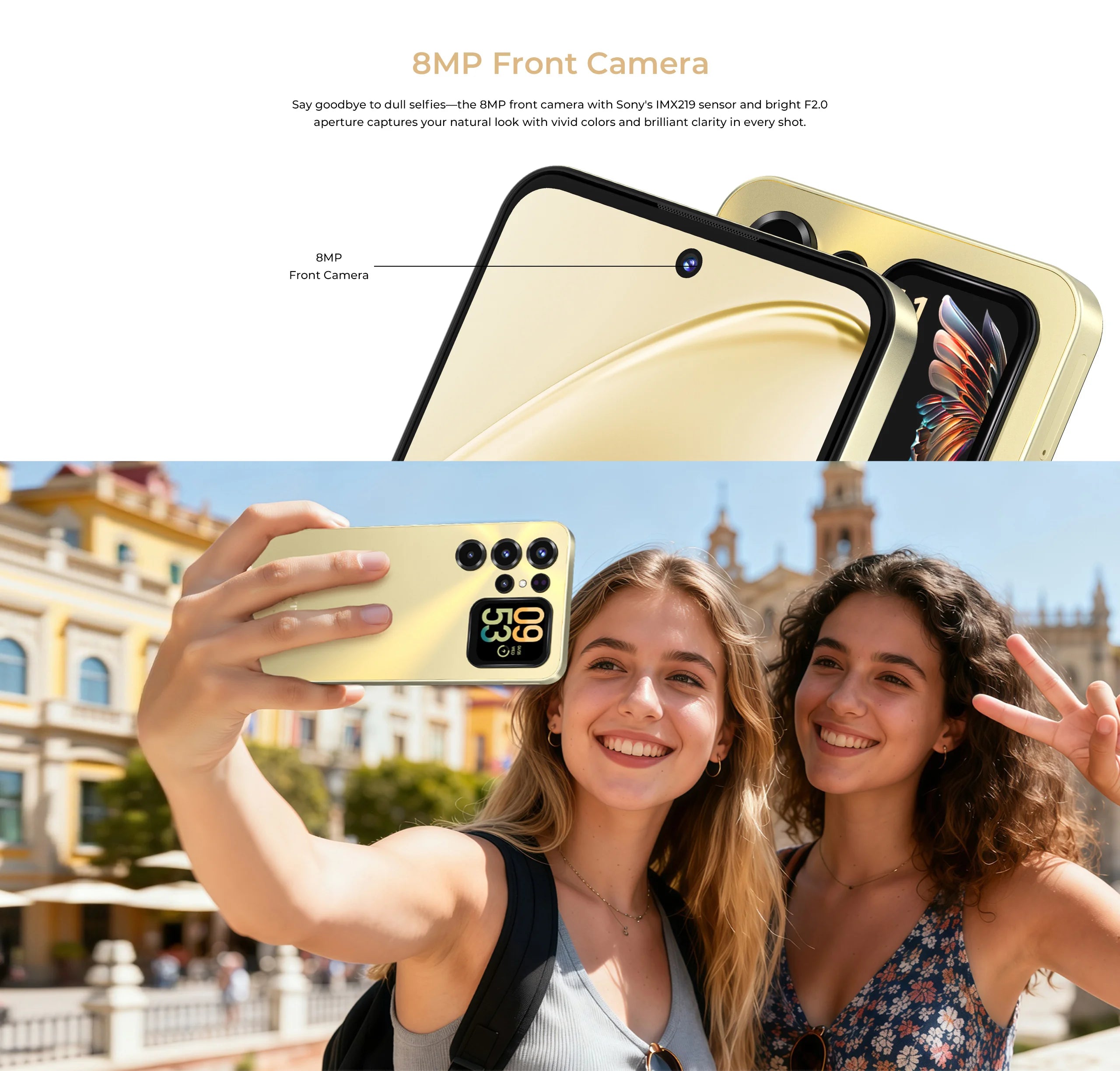 OUKITEL C68 Plus | Smartphone 4G 6000mAh 64MP 7.2" Dual Display | NFC Android 15