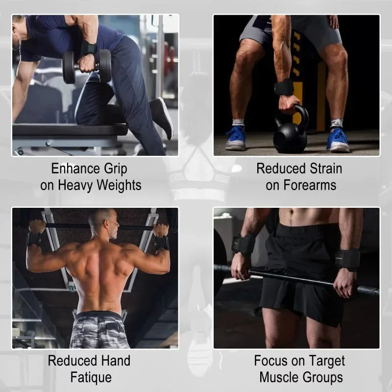 Lifting Hooks & Wrist Straps | Heavy-Duty Gym Grip Support for Men & Women | 1 or 2 Pcs