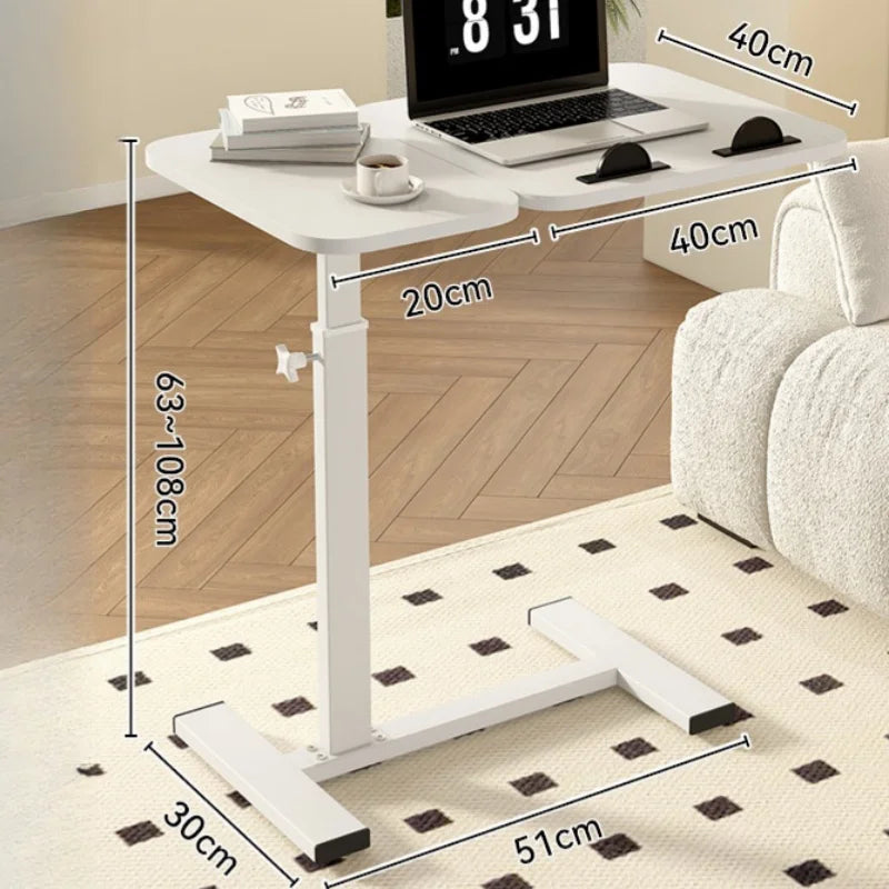 Adjustable Laptop Side Table | Tilting 60 × 40 cm Top | Bed & Sofa / Mesa Ajustable
