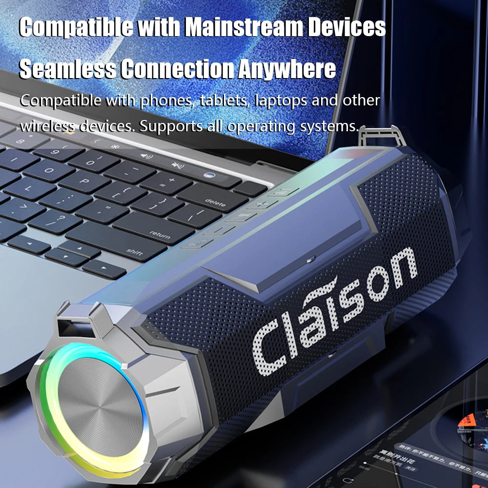 CLAISON T9 Bluetooth 5.3 Speaker | Hi-Fi Bass & RGB | Altavoz