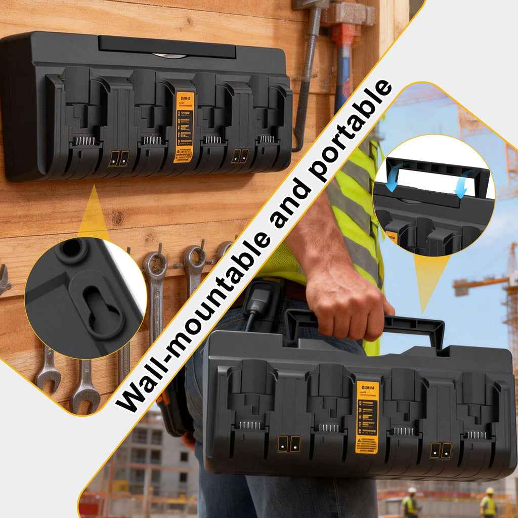 DCB104-Compatible 3A Battery Charger | 2/4 Port | US/EU Plug