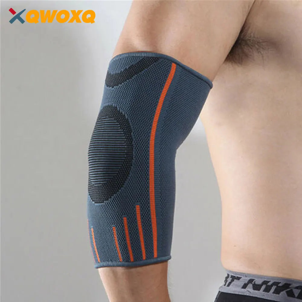 Elbow Compression Sleeve & Support Brace | Nylon/Spandex | Sports, Tennis, Golf & Gym | S-XL