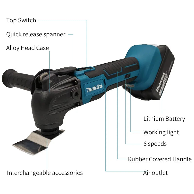Makita 18V | Quick-Release Oscillating Multi-Tool | Cordless Renovator
