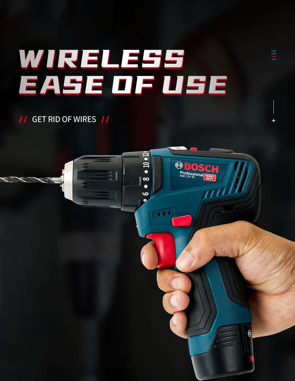Bosch GSB 12V-30 | Cordless Drill Driver | EU/US Sets