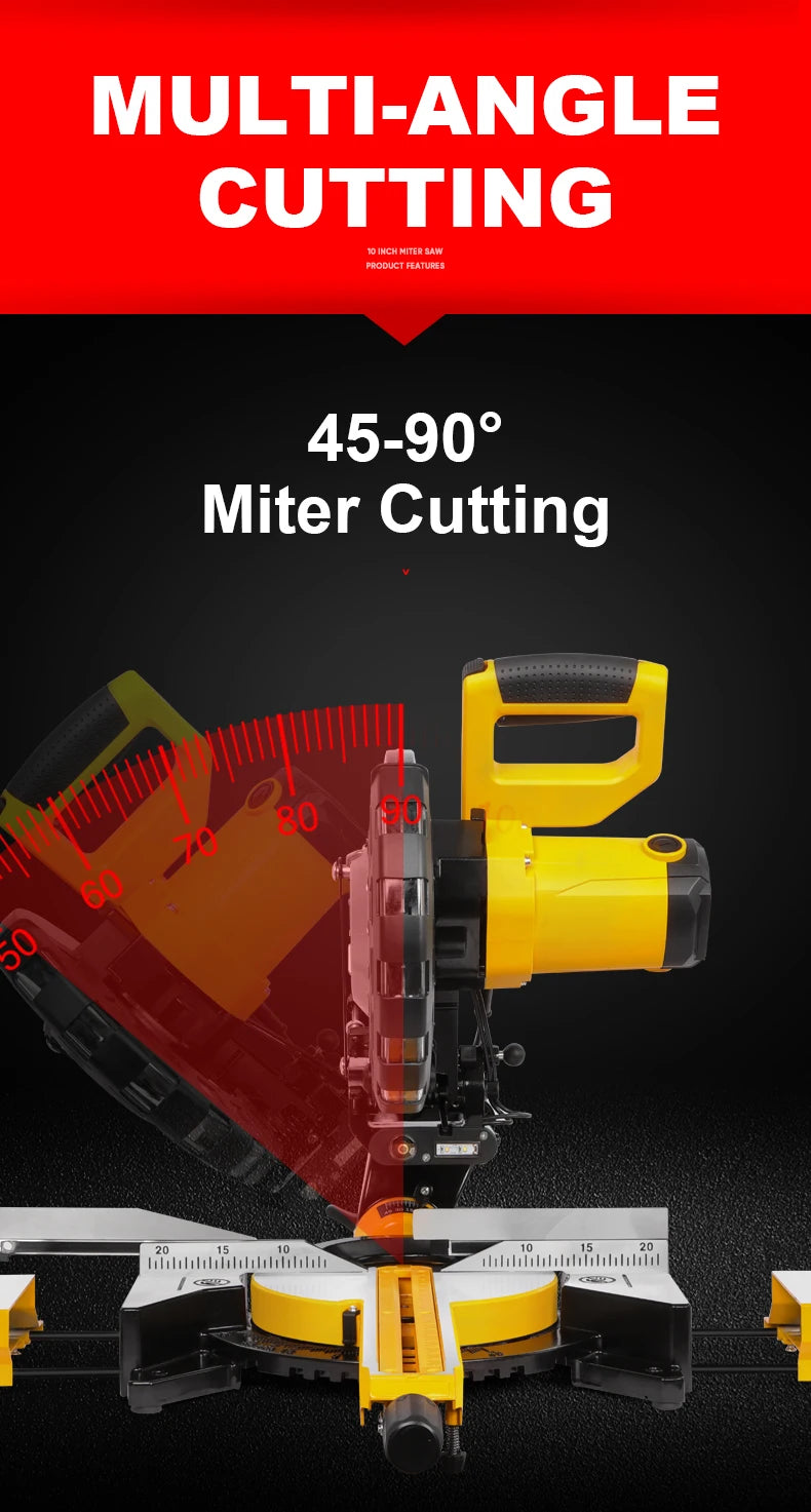 KOMIYA 10-Inch Sliding Miter Saw | Laser Guide | 2400W