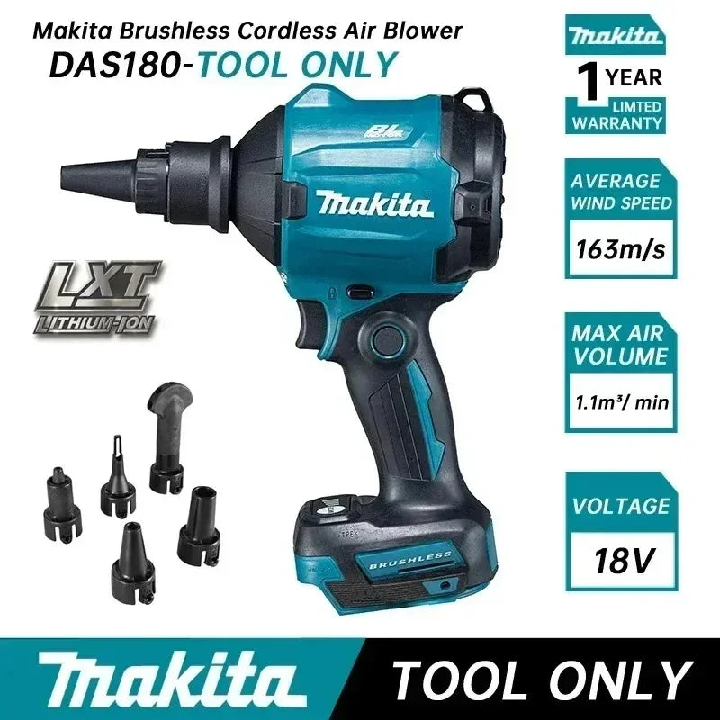Makita DAS180 | 18V Brushless Cordless Air Blower | No Battery