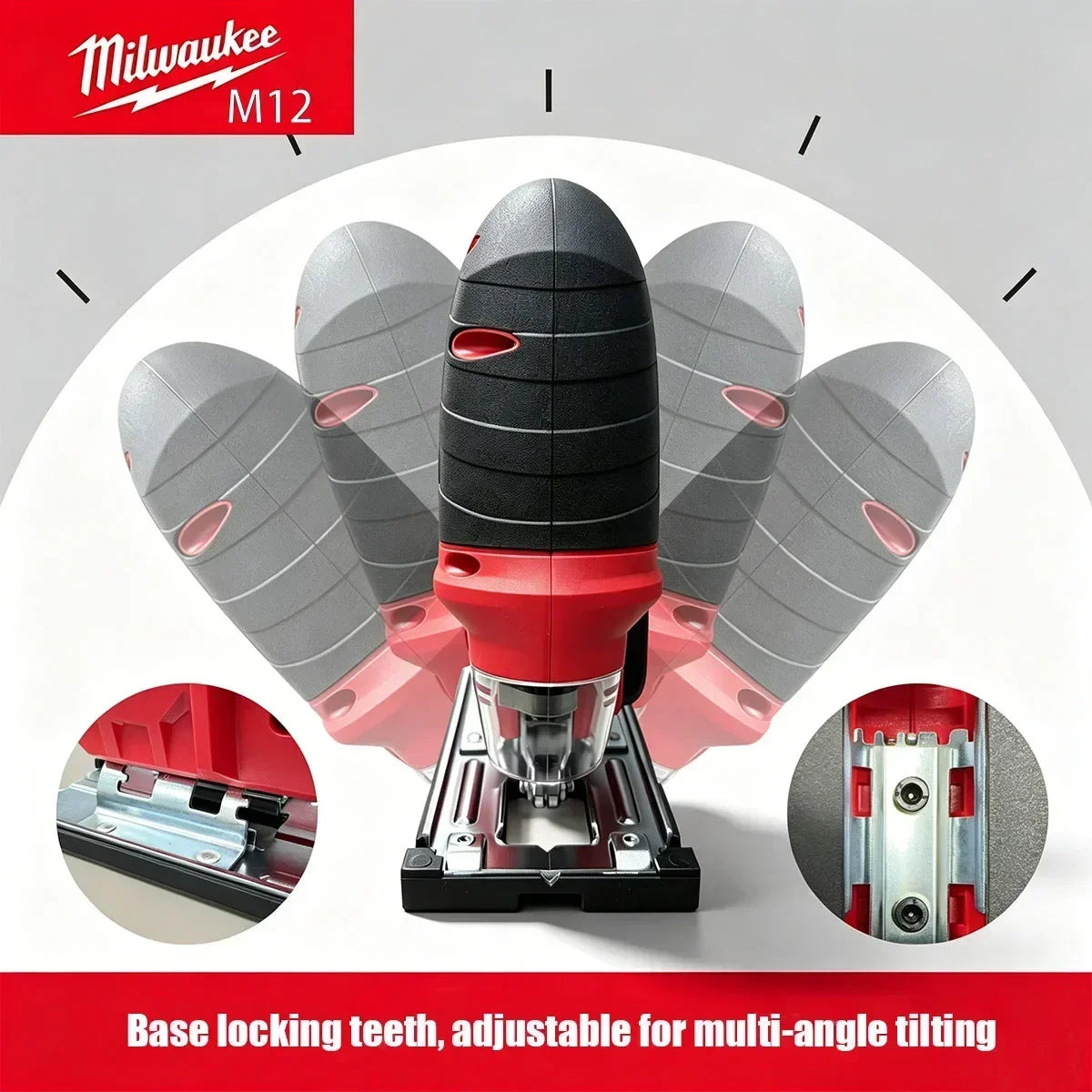 Milwaukee-Compatible Curve Saw | Brushless Orbital Jigsaw with LED