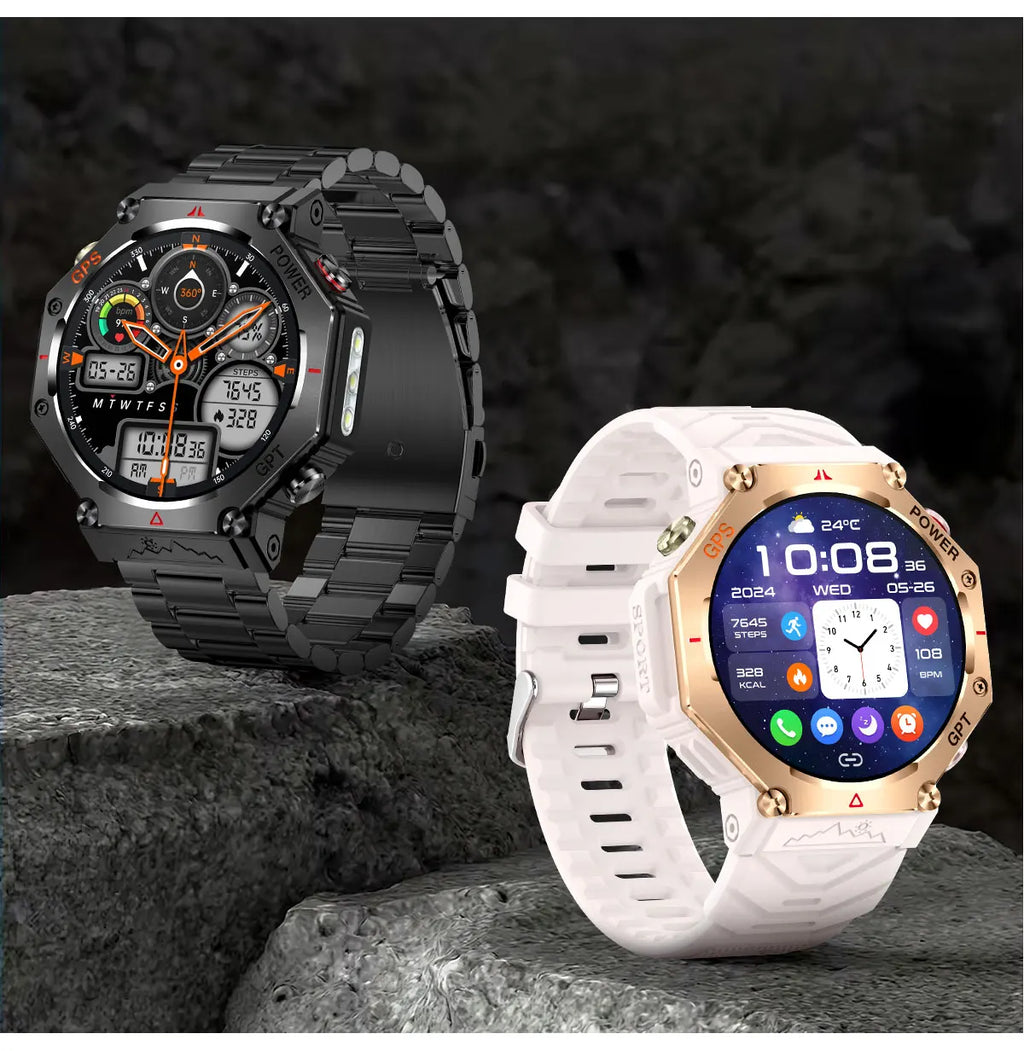 Military GPS Smartwatch 2025 | AMOLED 1.39" | 107 Sports Modes | Bluetooth Calling | Men Women | Smartwatch Militar GPS 2025 | 107 Modos Deportivos | Llamadas Bluetooth | Hombre Mujer