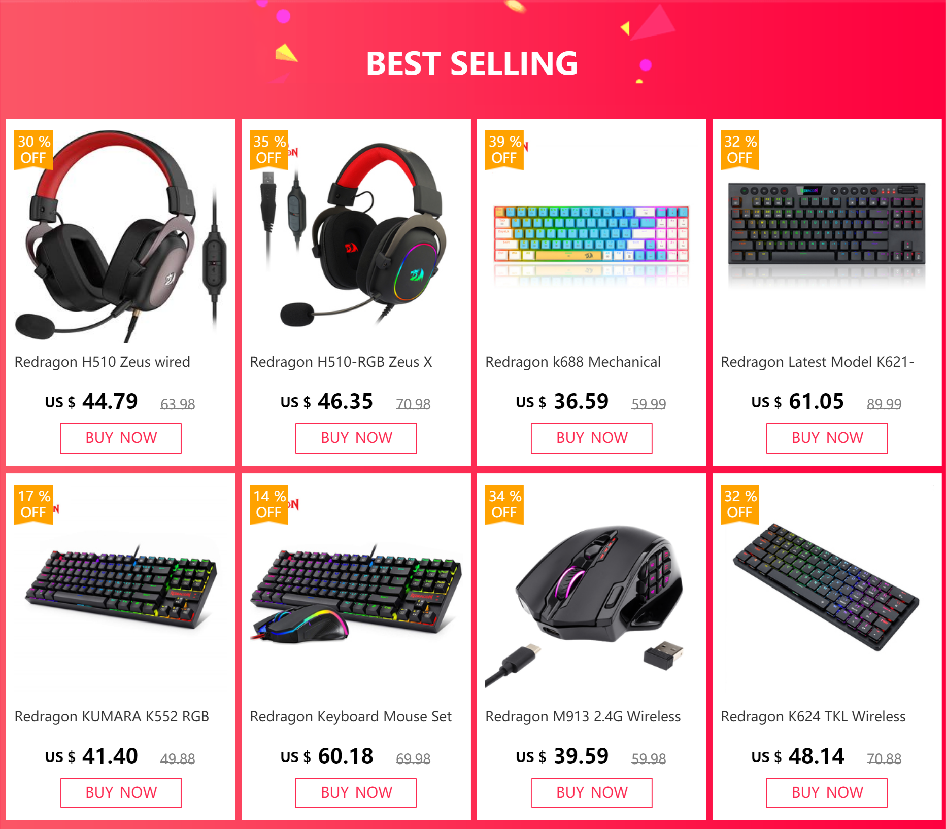Mouse Gaming Redragon M712 OCTOPUS | 10000 DPI | RGB 12 Modos | 9 Botones | Ambidiestro | USB | Redragon M712 OCTOPUS Gaming Mouse 10000 DPI RGB 12 Modes 9 Buttons Ambidextrous USB