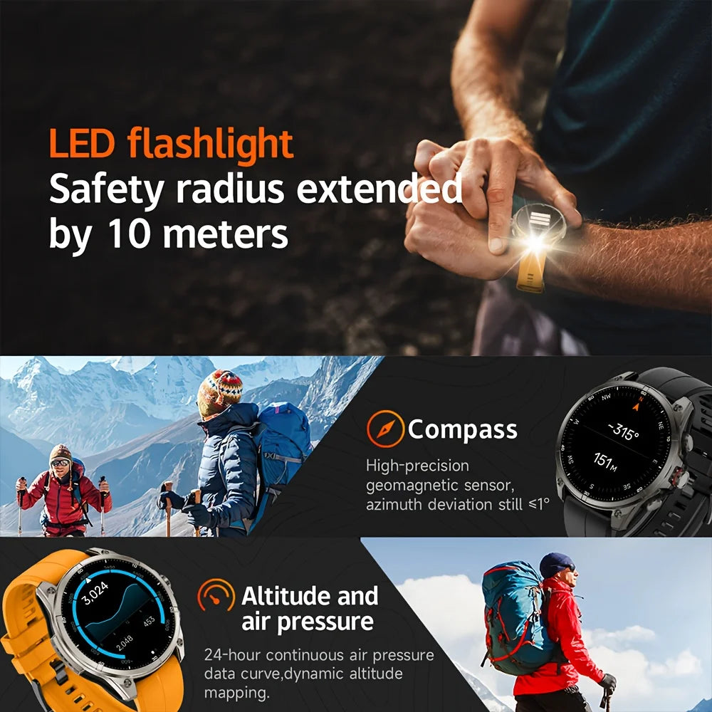 Smartwatch DAORKOW FT66 2026 | AMOLED 1.43" 466×466 | GPS | IP69 | Bluetooth 5.3 | 100+ Sport Modes | Android & iOS | Reloj Inteligente DAORKOW FT66 | AMOLED 1.43" | GPS | IP69 | Bluetooth 5.3 | 100+ Deportes
