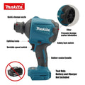 Makita DAS180 | 18V Brushless Cordless Air Blower | No Battery