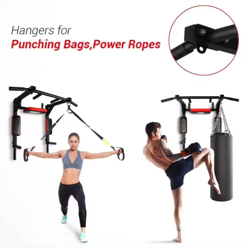 Wall Mounted Pull Up Bar | Multifunctional Home Gym Steel Bar | Chin-Up, Leg Raise & Core Training