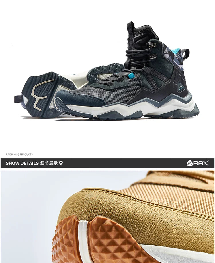 RAX Men's Hiking Shoes | EVA Insole & Rubber Sole | Outdoor Walking