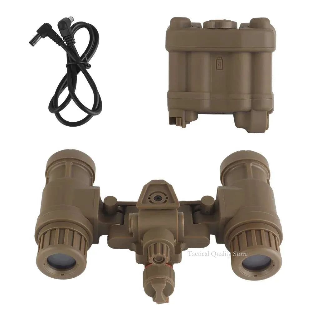 AN/PVS31 Binocular Night Vision Goggles Dummy Model | Airsoft Helmet Prop | Cosplay & Film | BK/TAN