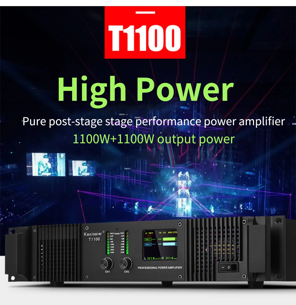 Branwish 400–1100W Professional Power Amplifier | DJ & PA | Amplificador de Audio