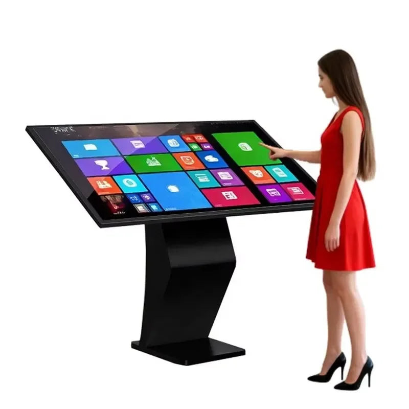 32-Inch Floor-Standing Touchscreen Kiosk | Full HD Digital Signage / Quiosco táctil de pie de 32 pulgadas
