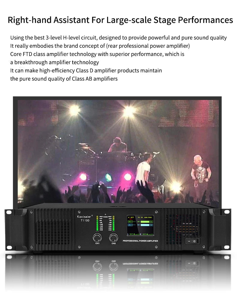 Branwish 400–1100W Professional Power Amplifier | DJ & PA | Amplificador de Audio