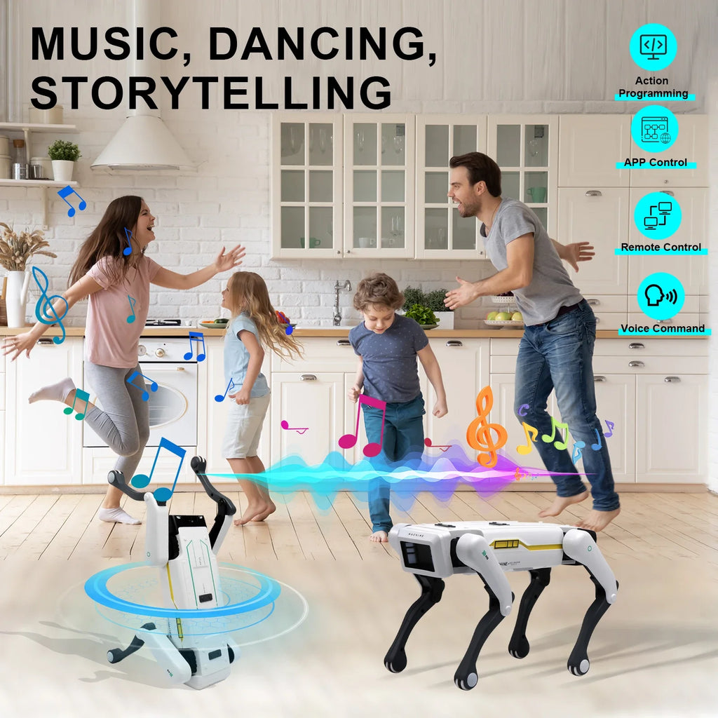 Perro Robot RC Multifunción – Control APP, Programable, Canta, Baila, Bioníco e Interactivo