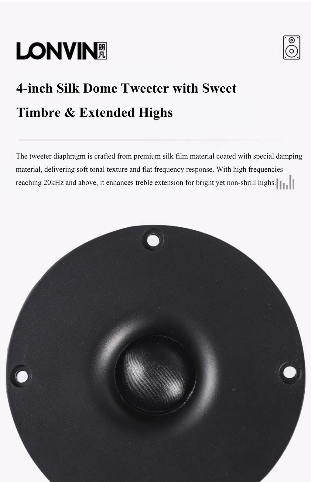 LONVIN D2/D3 | Bocinas Pasivas HIFI 6.5" | 2 Vías, Silk Dome Tweeter, Madera MDF