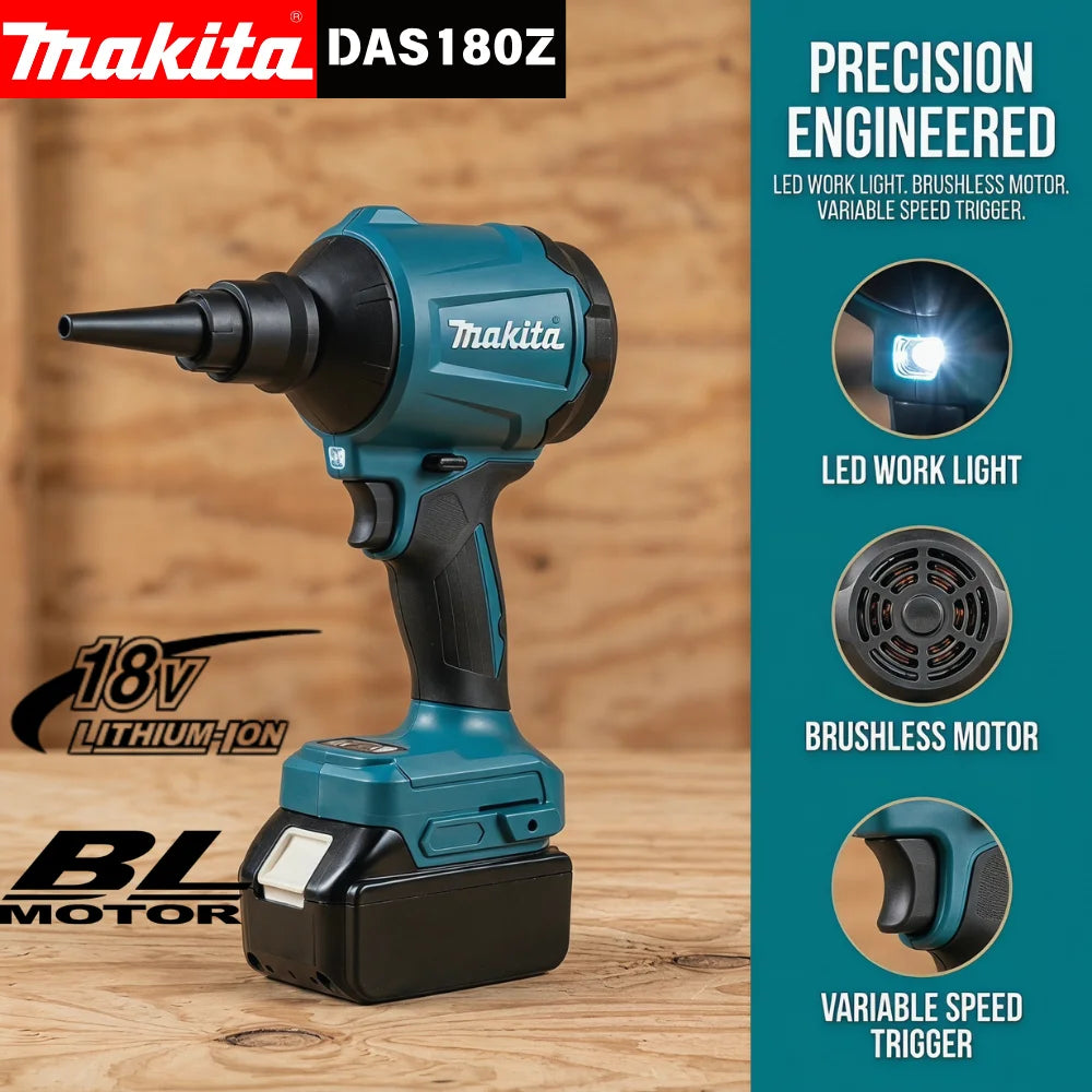 Makita DAS180 | 18V Brushless Cordless Air Blower | No Battery