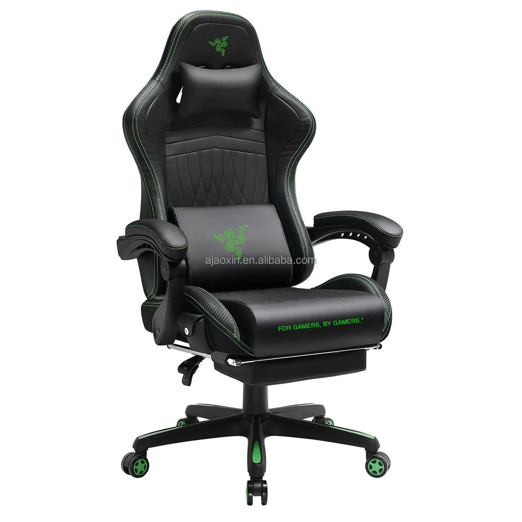 Racing Gaming Chair | Bluetooth Speaker & Footrest | PU Leather