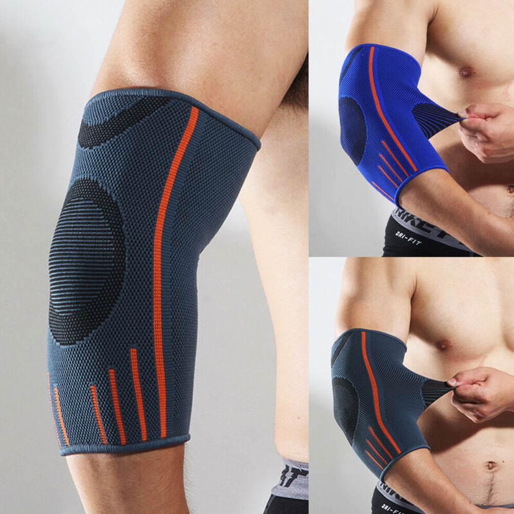 Elbow Compression Sleeve & Support Brace | Nylon/Spandex | Sports, Tennis, Golf & Gym | S-XL