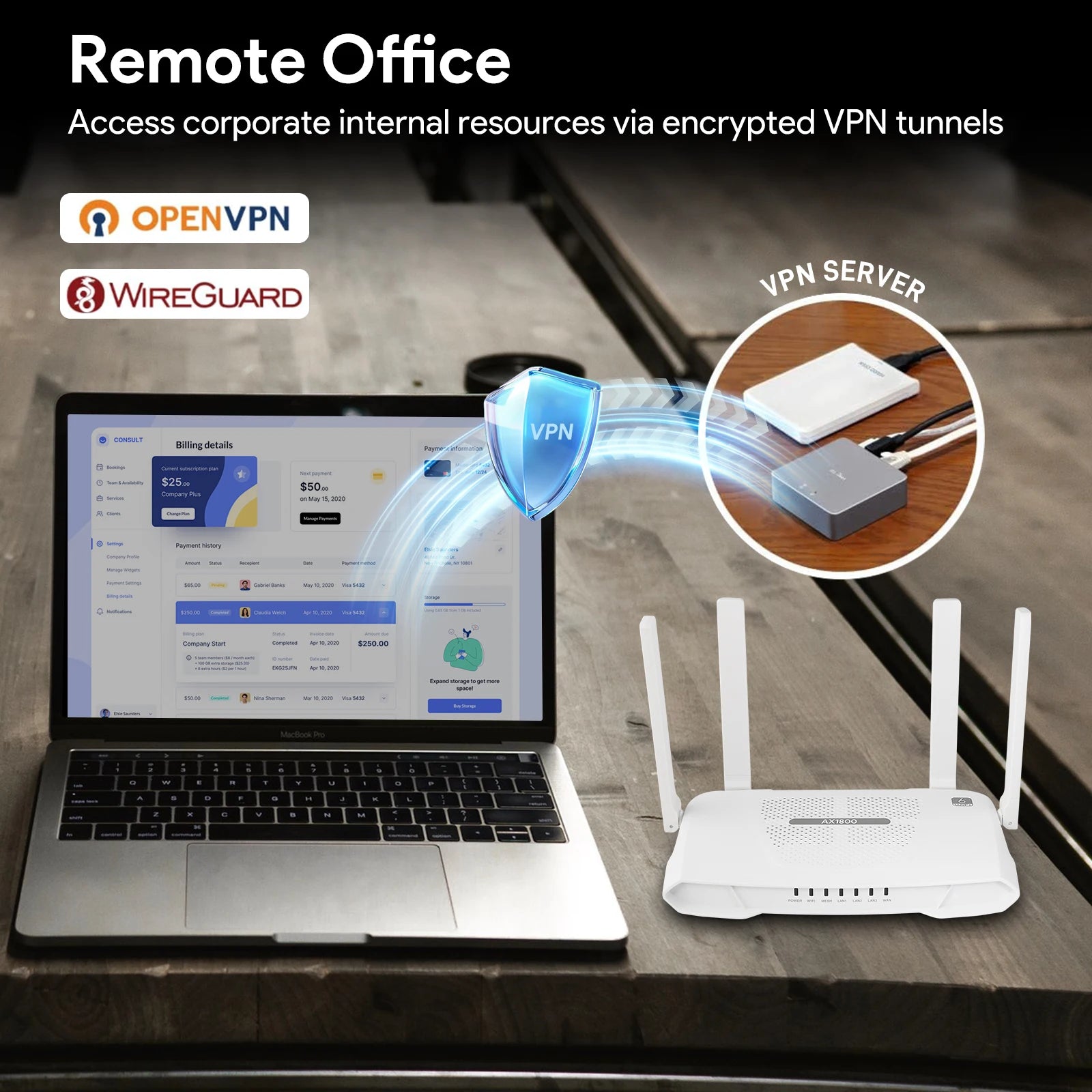 EDUP RT2983 AX1800 WiFi 6 Router – OpenWrt Dual-Band Gigabit | VPN | Mesh | 4 Antennas
