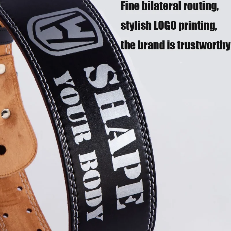 Weightlifting Belt PU & Cow Leather | Waist Support for Powerlifting & Strength Training