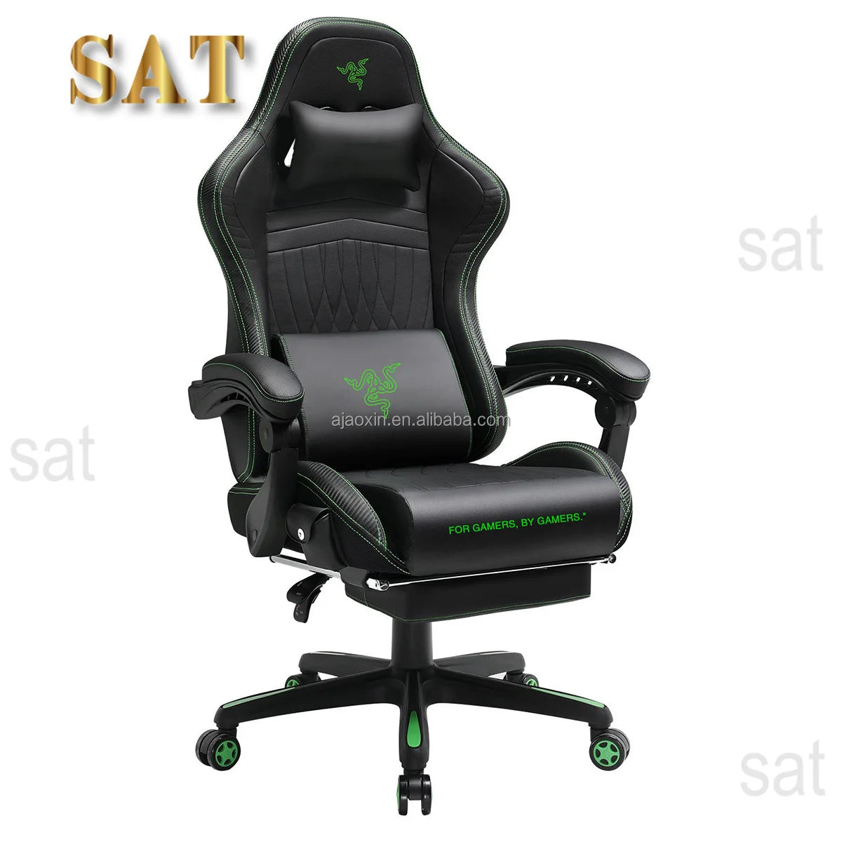 Racing Gaming Chair | Bluetooth Speaker & Footrest | PU Leather