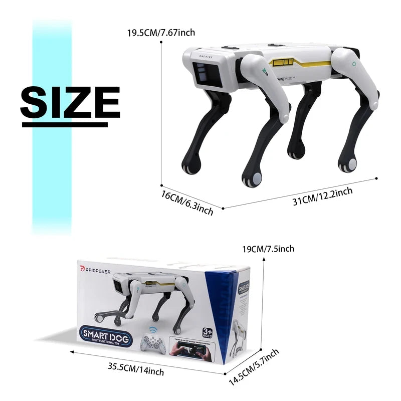 Perro Robot RC Multifunción – Control APP, Programable, Canta, Baila, Bioníco e Interactivo