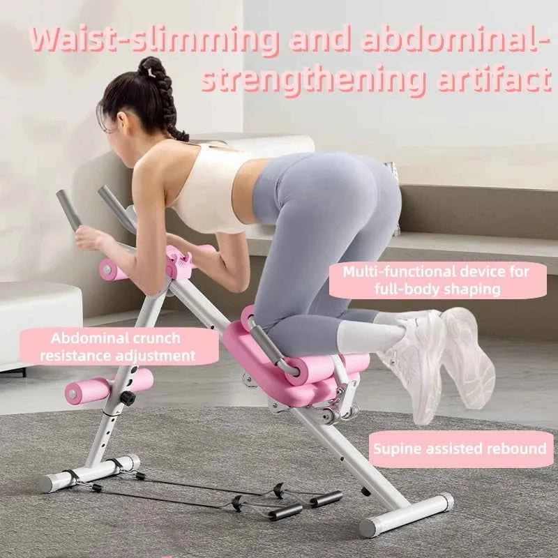 Máquina de Abdominales Plegable 8 Niveles | Curl, Cintura y Equilibrio, Hogar y Gym