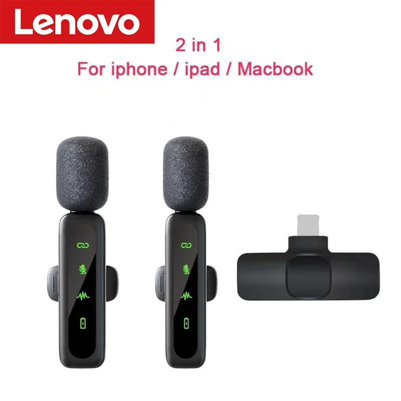 Wireless Lavalier Microphone | Rechargeable Clip-On Mic | iPhone & USB-C