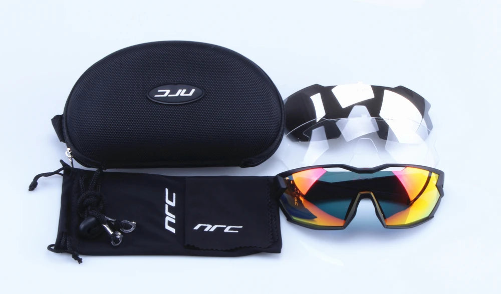 NRC X2 PRide Gafas de Ciclismo con 3 Lentes – Hombre/Mujer, MTB, Bicicleta, UV400