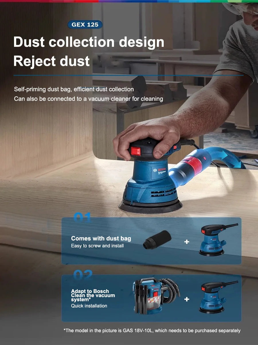 Bosch GEX125 | 280W Orbital Sander | Wood & Automotive