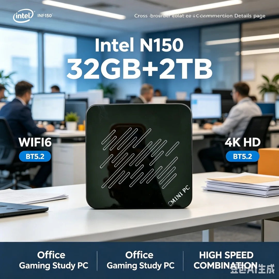 Mini PC | Intel Core N150 | 8-16GB RAM | 128GB-2TB SSD | WiFi 6 | BT5.2 | 4K | Windows 11