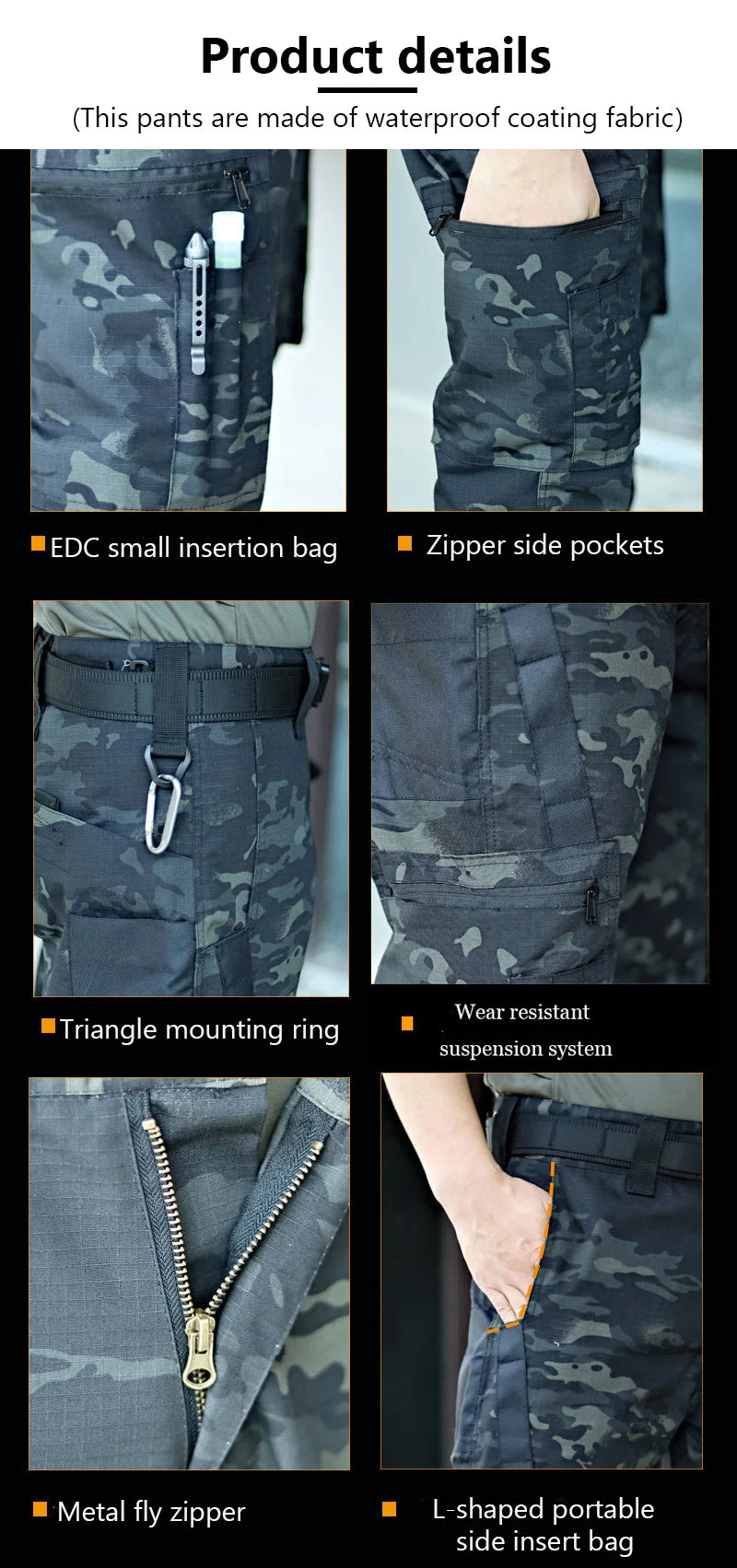 Men's Cargo Work Pants | Multi-Pocket Outdoor Style | Pantalón Cargo Hombre
