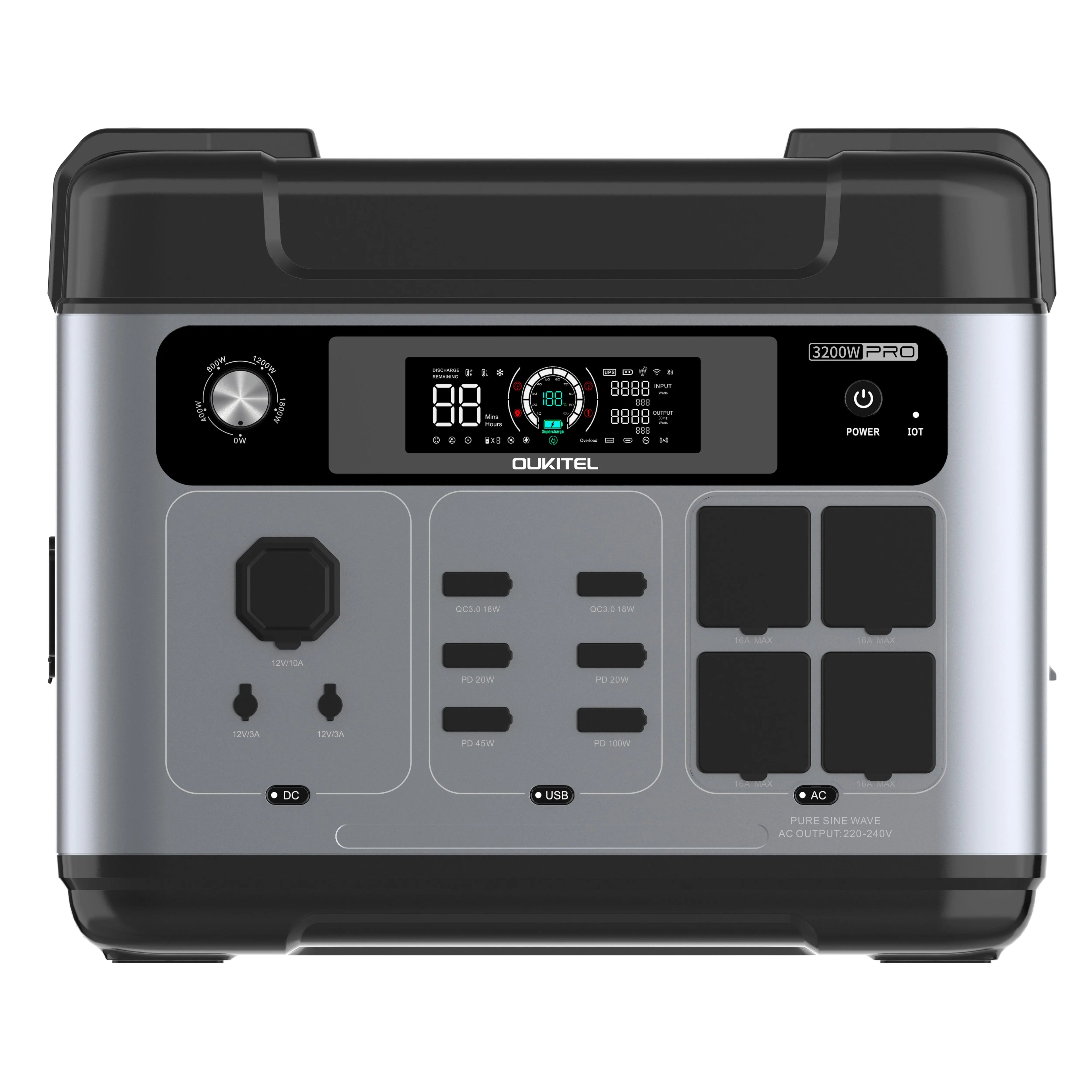 OUKITEL P2001 Pro | Estación de Energía Portátil 3200W 2048Wh LiFePO4 | Solar Generator