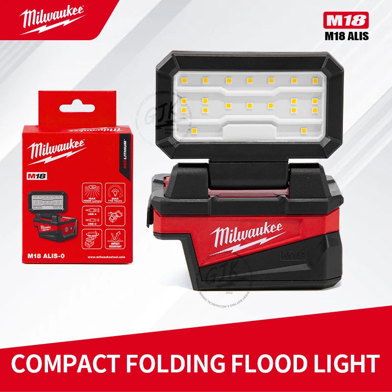 Milwaukee-Compatible M18 ROVER | 18V Folding Flood Light with USB