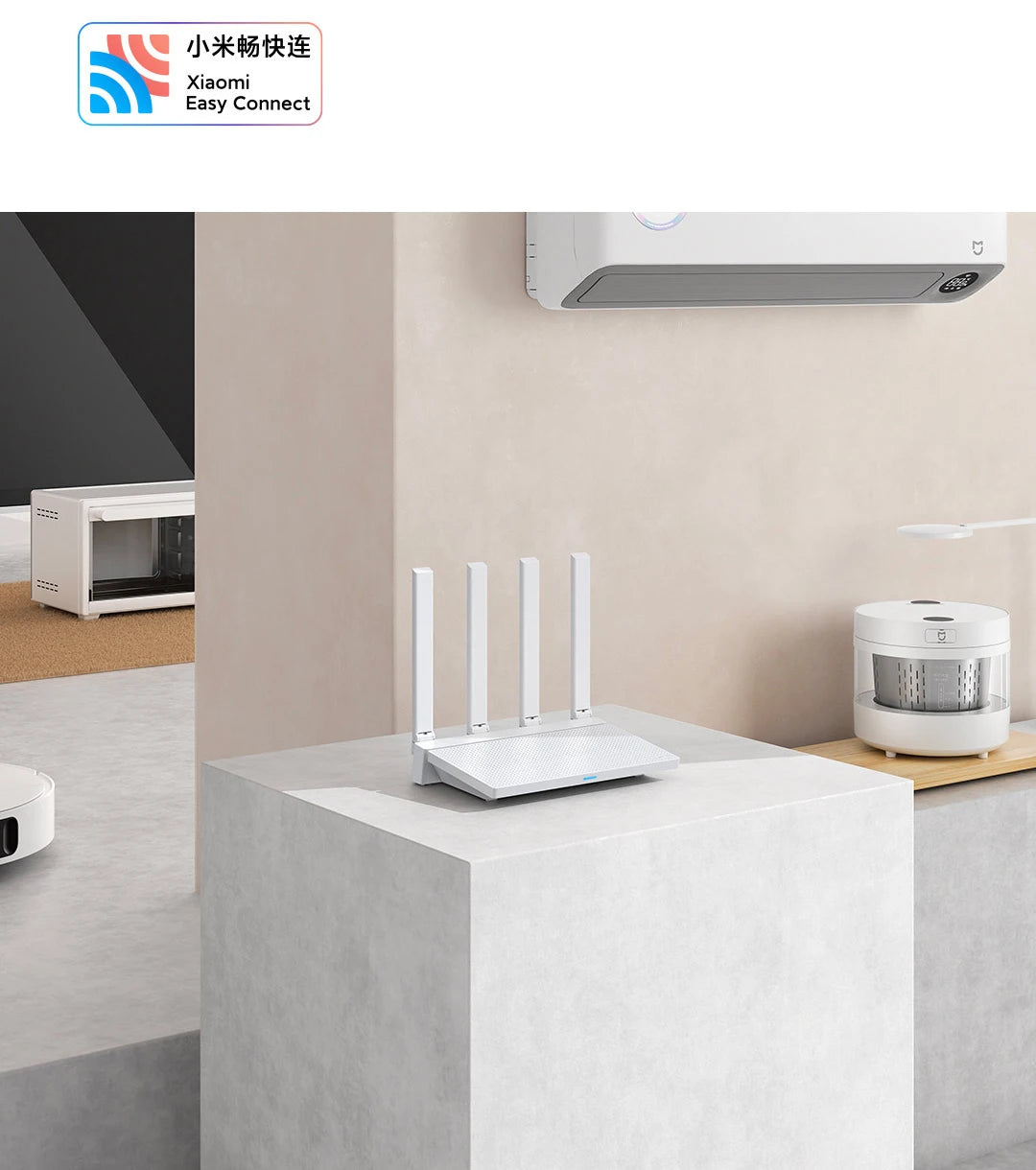 Xiaomi Router AX3000T WiFi 6 Mesh | Dual WAN | NFC | 3000Mbps | Qualcomm CPU | MiWiFi ROM