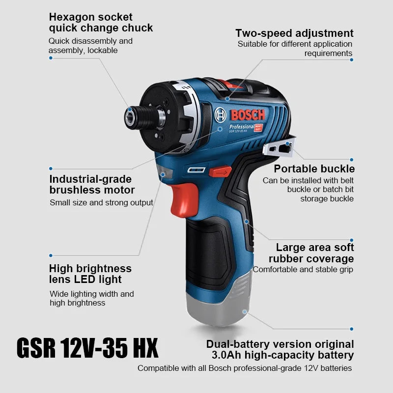 Bosch GSR 12V-35 | Brushless Cordless Drill Driver | Bare Tool