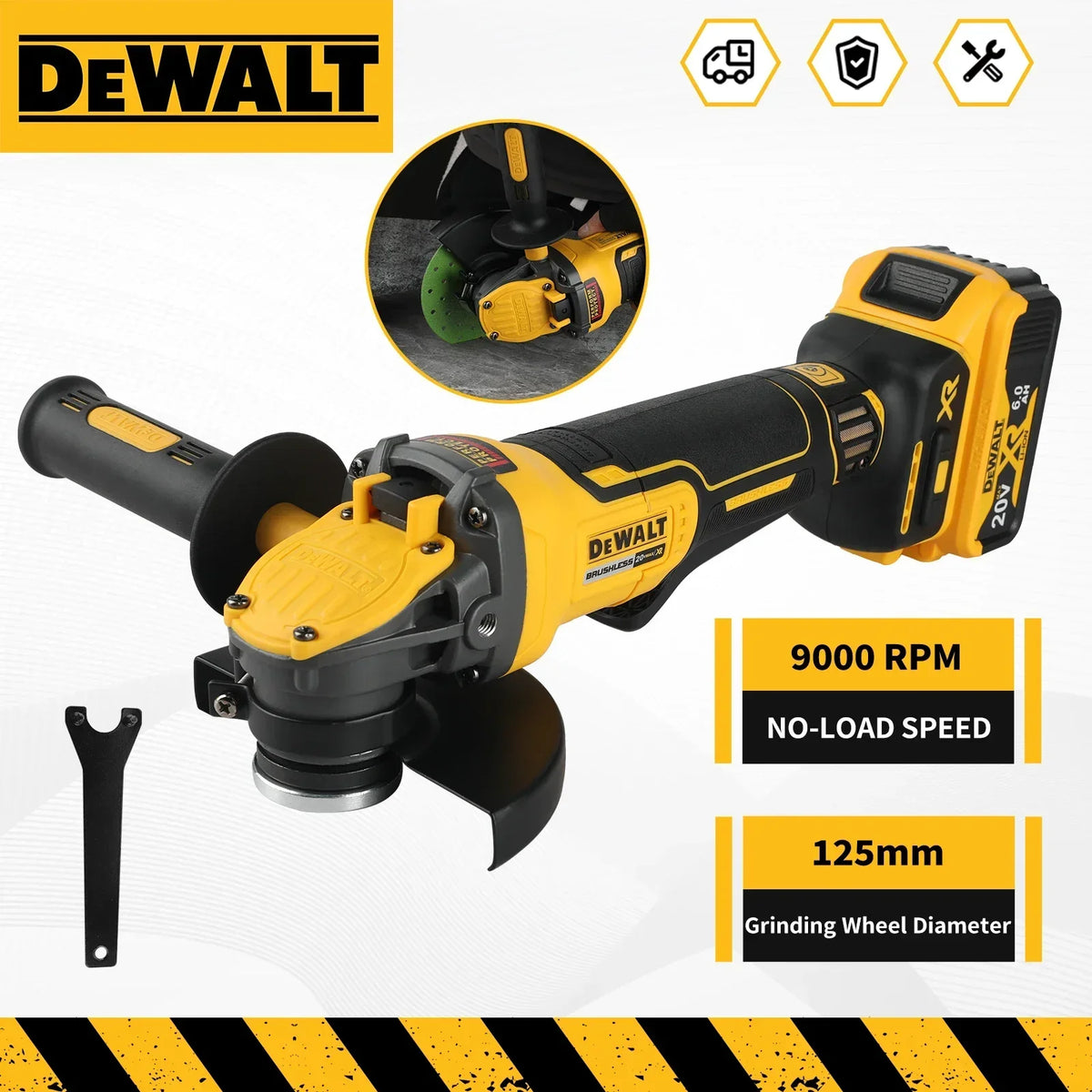 DEWALT-Compatible DCG416 | 20V Angle Grinder | 125mm | 800W