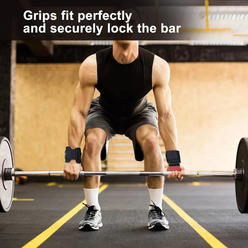 Lifting Hooks & Wrist Straps | Heavy-Duty Gym Grip Support for Men & Women | 1 or 2 Pcs