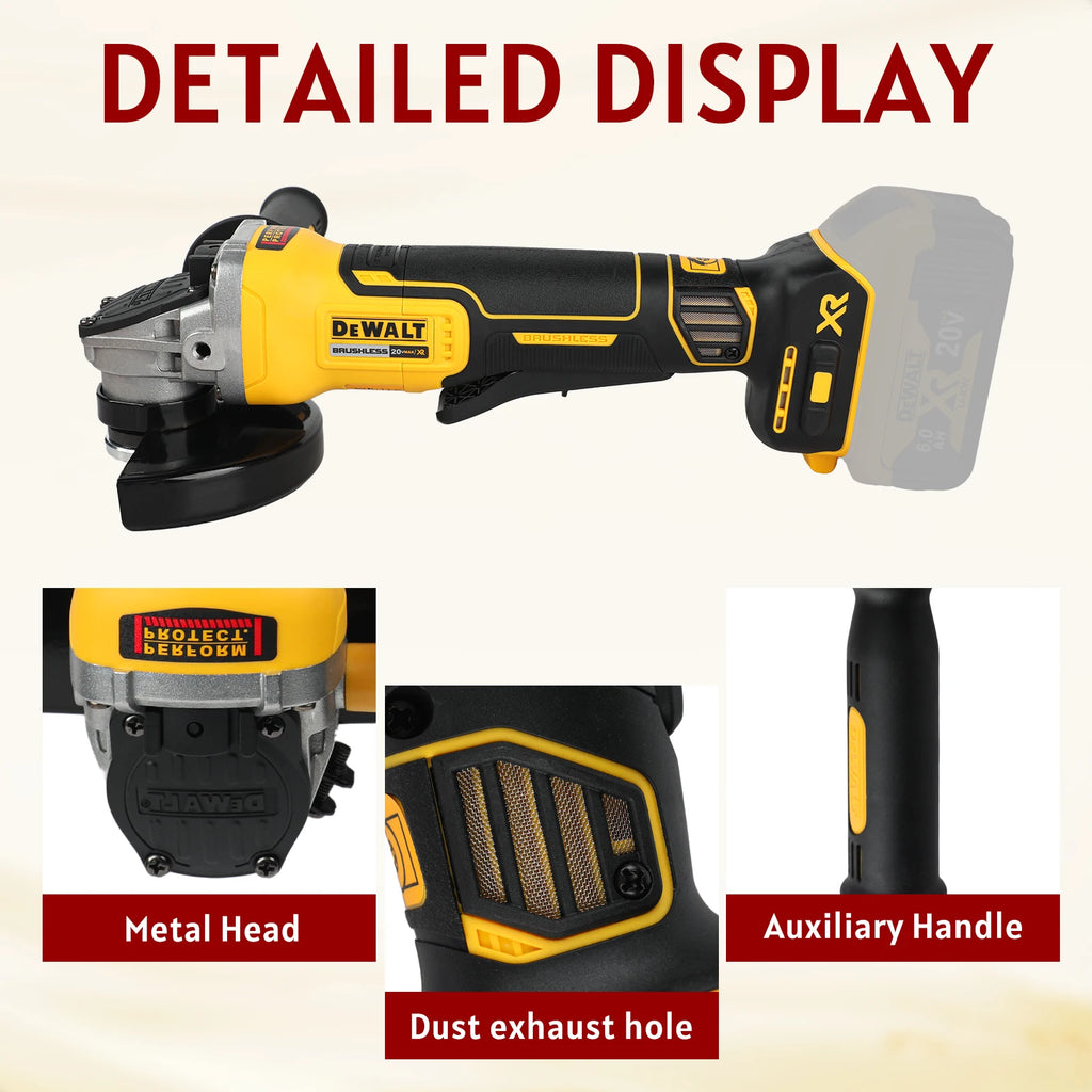 DEWALT-Compatible DCG405 | 18V Brushless Angle Grinder | 125mm