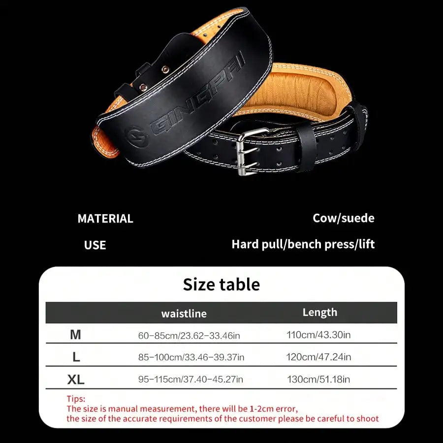 GINGPAI Weightlifting Belt | 10 cm Width | Squats & Deadlifts