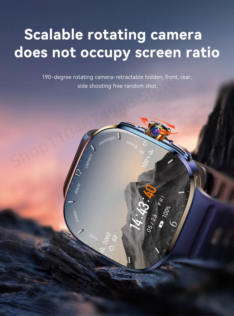 Smartwatch GOLDENSPIKE M99 | AMOLED 2.4" 720×720 | Cámara Giratoria 8MP | 4G | GPS | NFC | WiFi | 2100mAh | Android | GOLDENSPIKE M99 Smart Watch | 2.4" AMOLED | Rotating 8MP Camera | 4G | GPS | NFC | 2100mAh