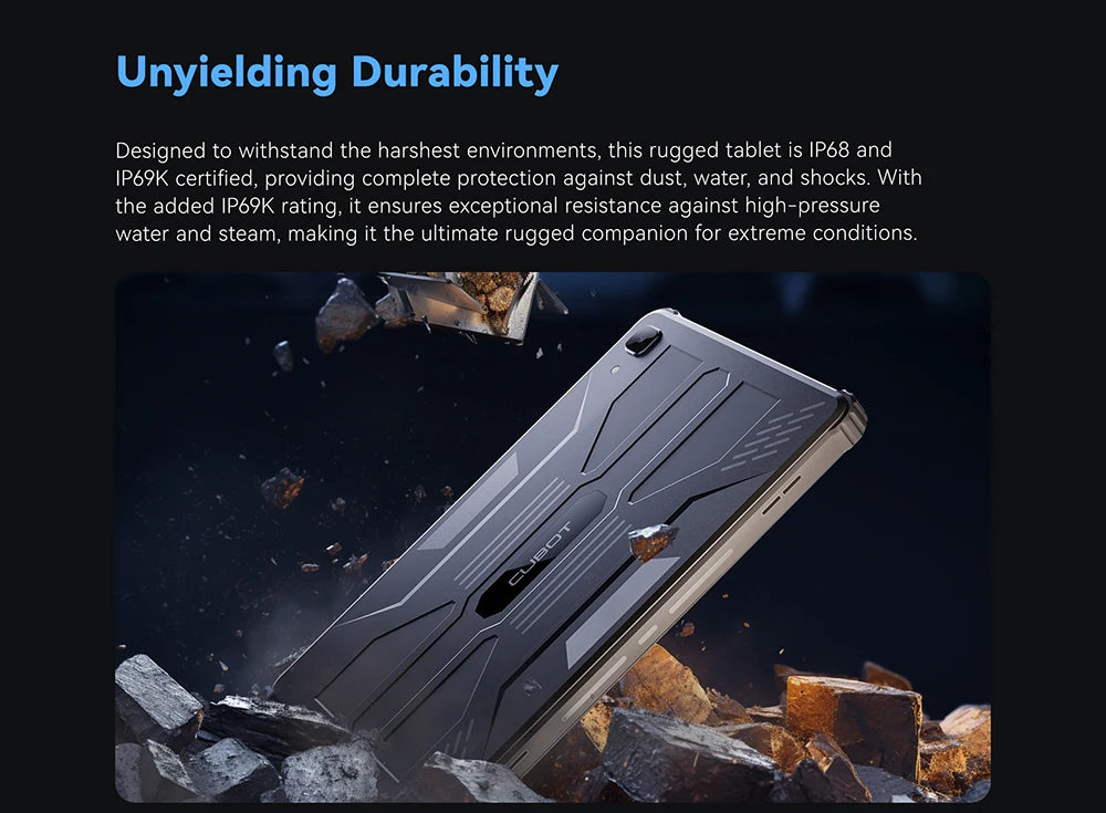 Cubot TAB KingKong | Tablet Resistente 4G 10.1" 16GB+256GB 10600mAh | IP68 Android 13